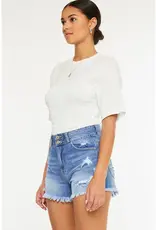 KanCan High Rise Mom Denim Short