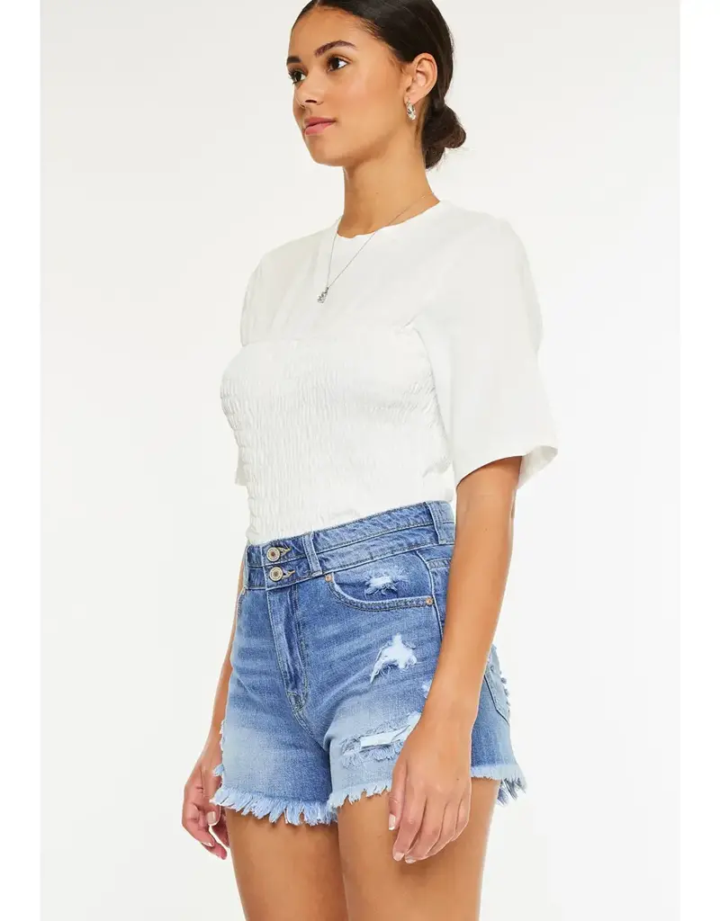 KanCan High Rise Mom Denim Short