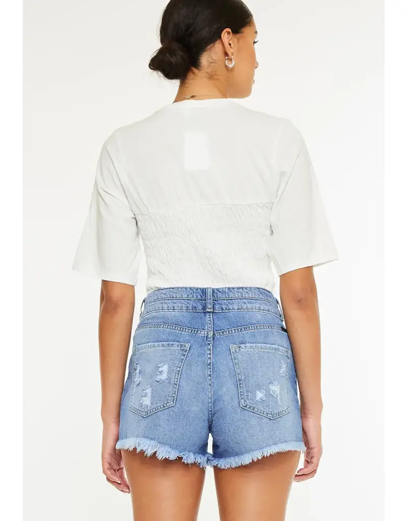 KanCan High Rise Mom Denim Short