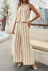 Striped Top and Pant Set