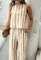 Striped Top and Pant Set