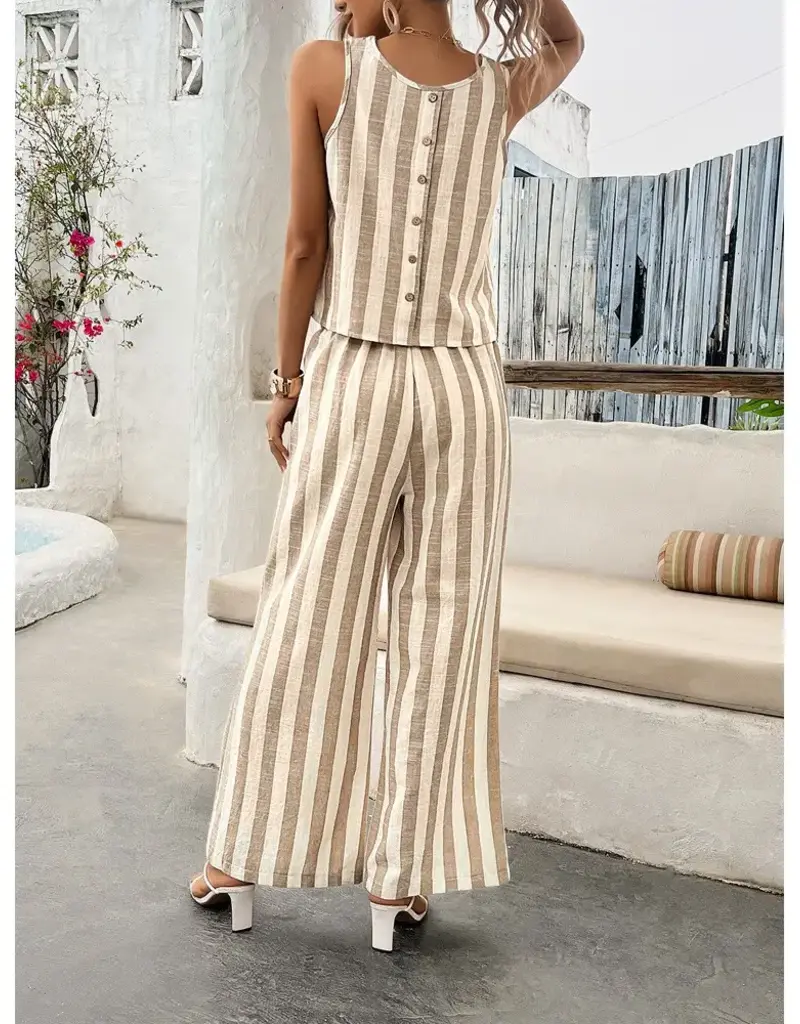 Striped Top and Pant Set