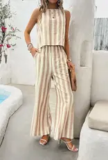 Striped Top and Pant Set