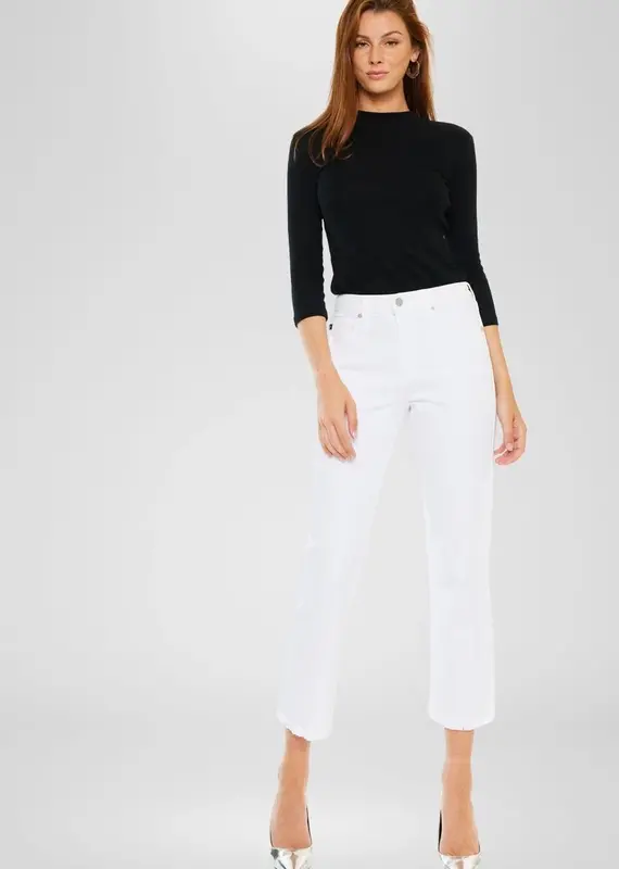 KanCan High Rise Cropped Straight Jeans