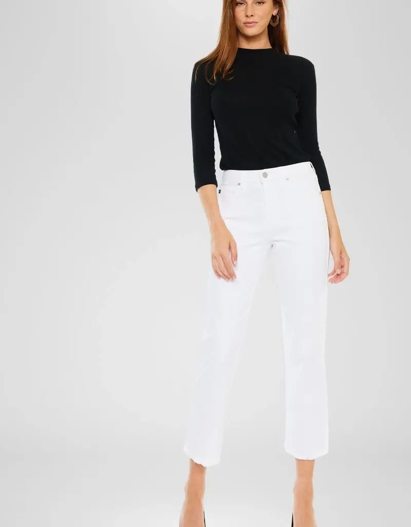 KanCan High Rise Cropped Straight Jeans
