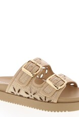 Moda Dual Buckle Raffia Band Beach Sandals