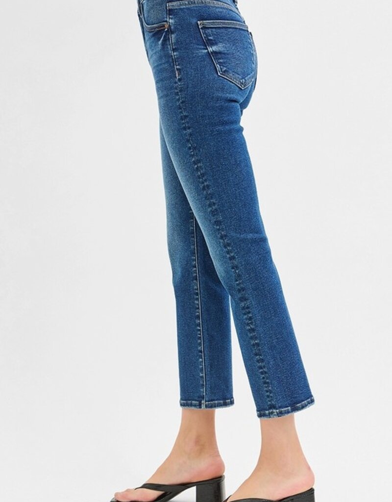 Plus Tummy Control High Rise Crop Straight Jeans