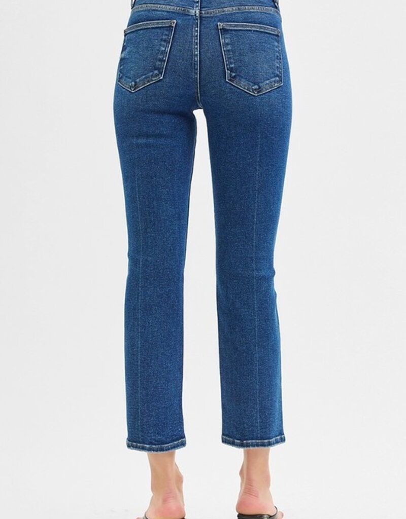 Plus Tummy Control High Rise Crop Straight Jeans