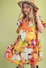 All Is Good Tropical Print Dress
