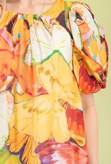 All Is Good Tropical Print Dress