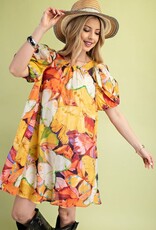 All Is Good Tropical Print Dress