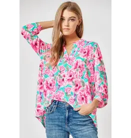 3/4 Sleeve Lizzy Wrinkle Free Top