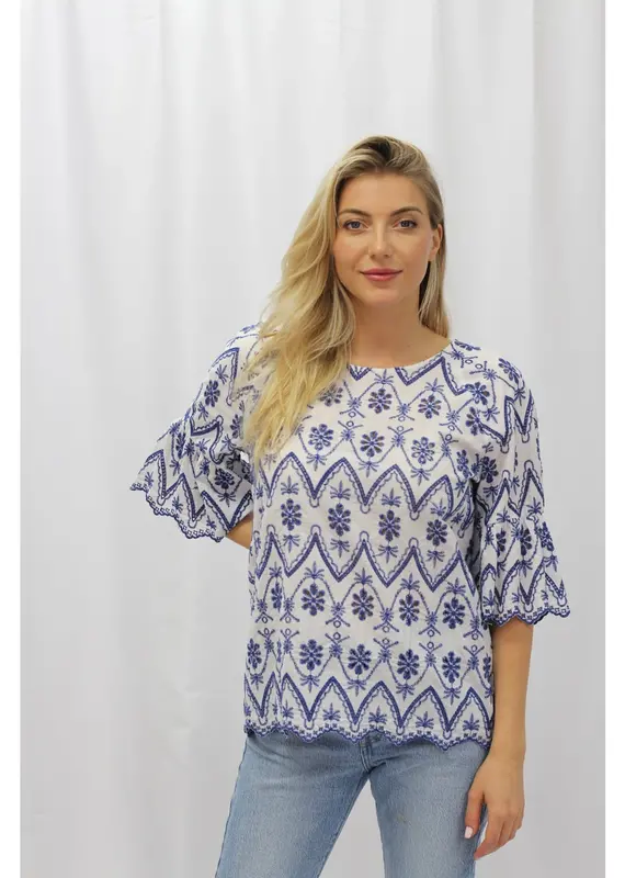 All Over Embroidered Top