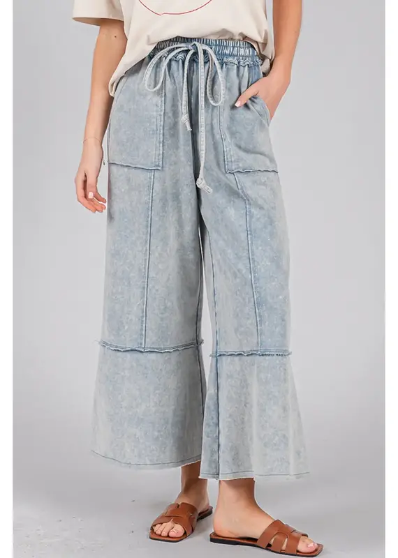 Mineral Washed Terry Knit Pant