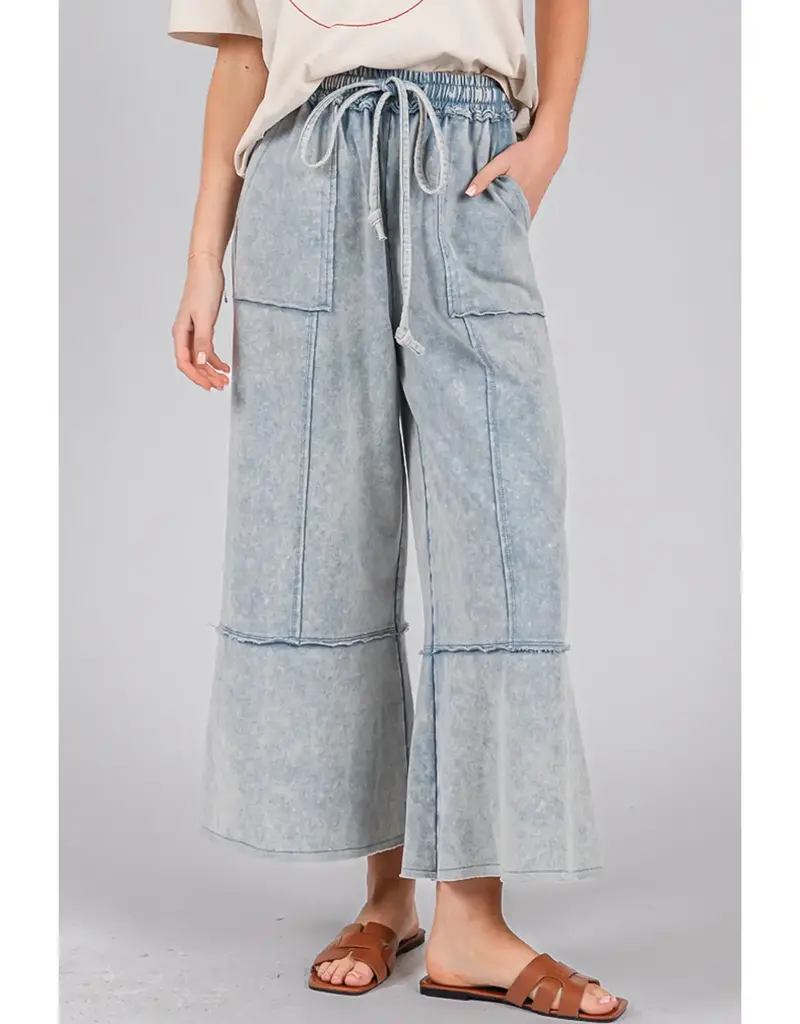 Mineral Washed Terry Knit Pant