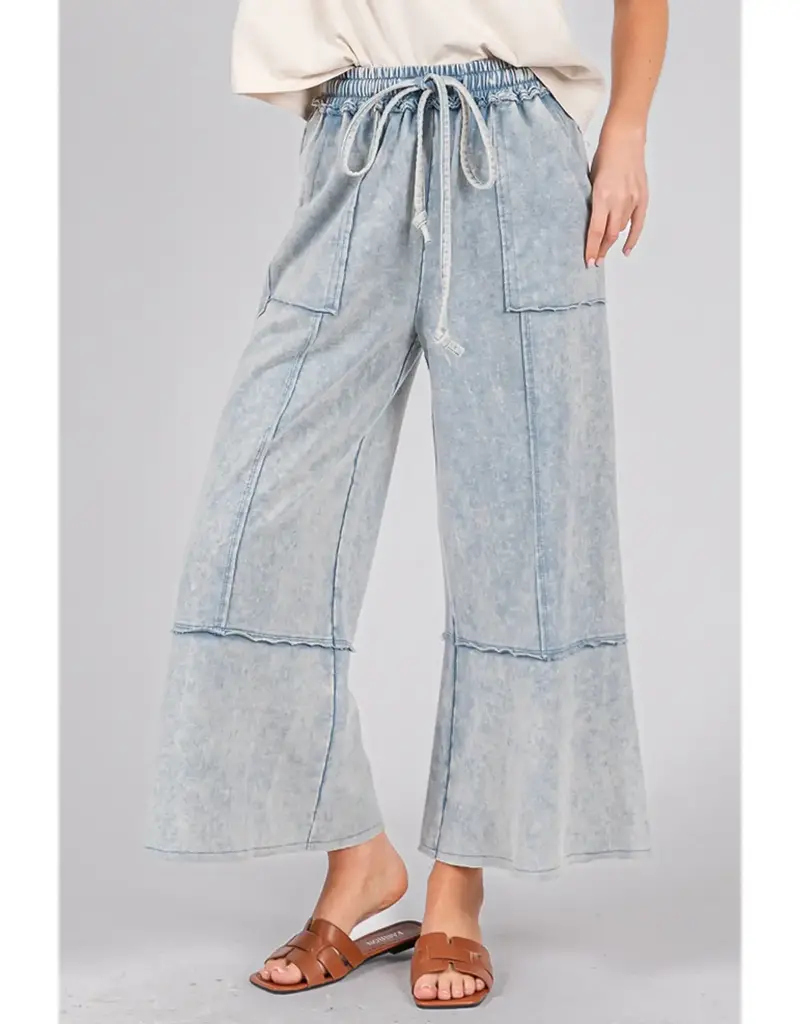 Mineral Washed Terry Knit Pant