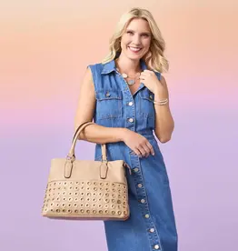 Amabel Double Compartment Grommet Tote