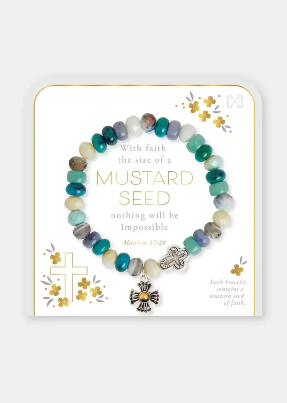 Mustard Seed Bracelet - Teal Multi