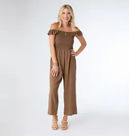 Kohde Wide Leg Smocked Jumpsuit