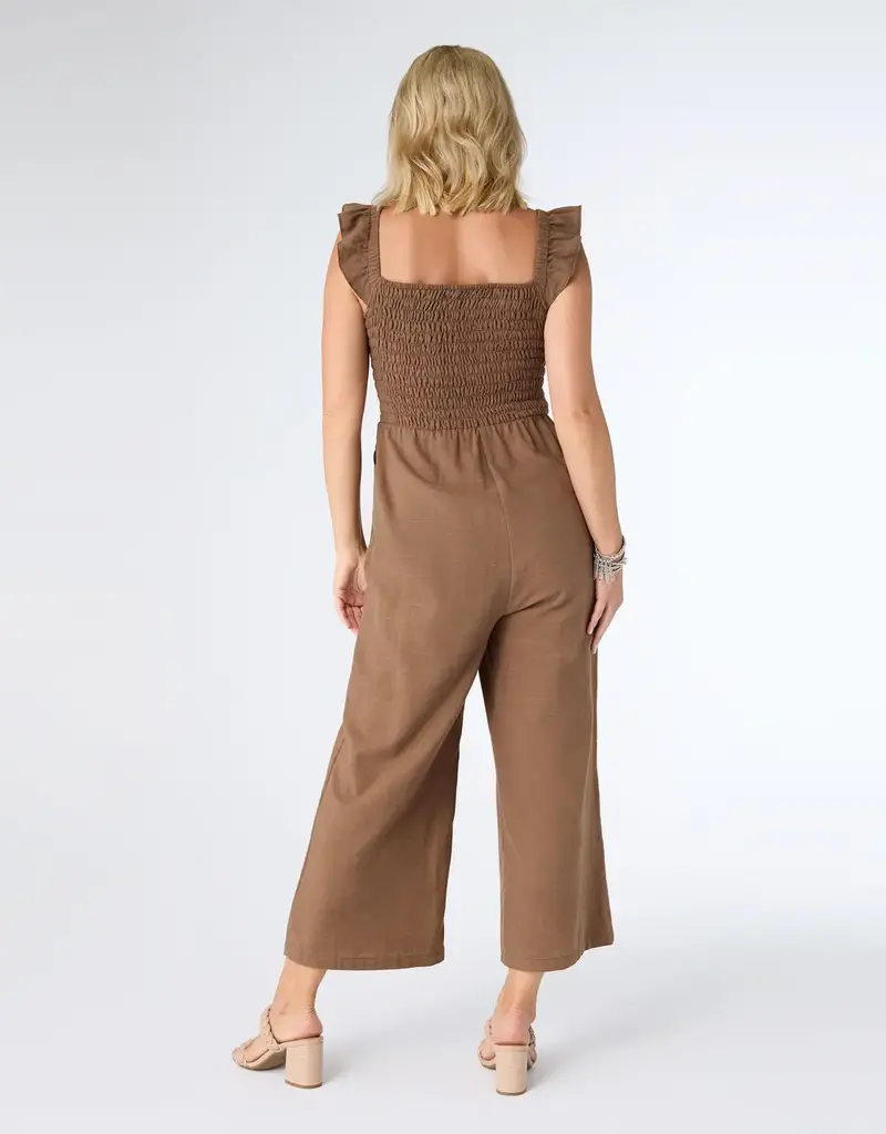Kohde Wide Leg Smocked Jumpsuit
