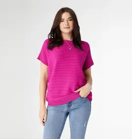 Carrigan Relaxed Short Sleeve Ribbed Top