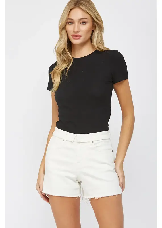 Fold Over High Rise Shorts