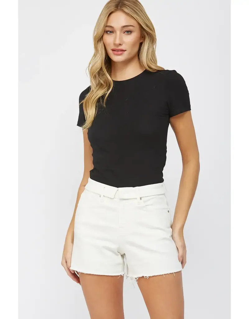Fold Over High Rise Shorts