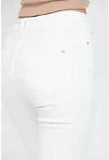 High Rise Crop Flare with Uneven Hem