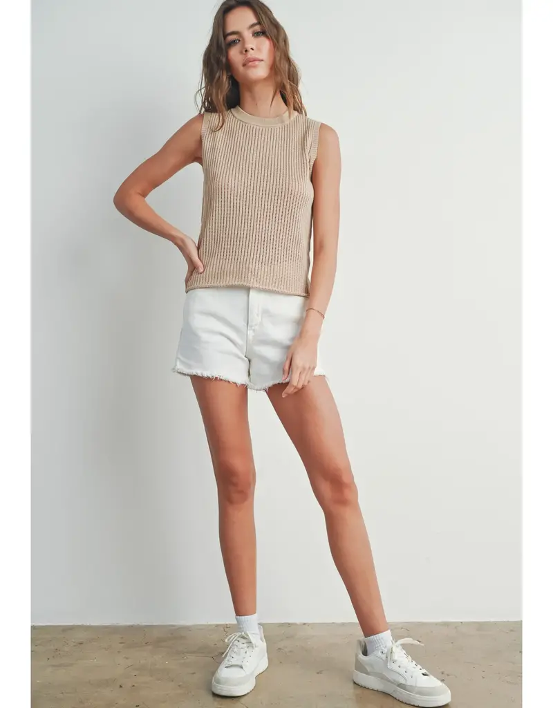 Rib-Knit Sweater Vest