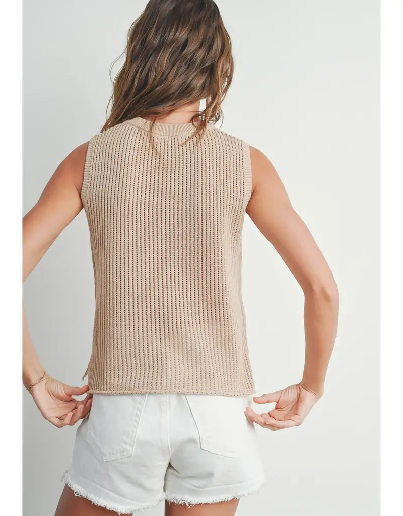 Rib-Knit Sweater Vest