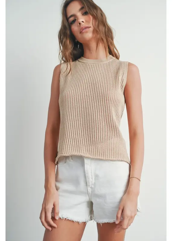 Rib-Knit Sweater Vest