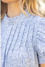 Forget Me Not Ruffle Sleeve Pintuck Dress