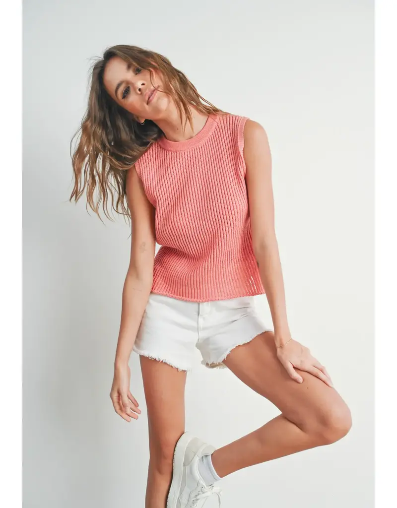 Rib-Knit Sweater Vest