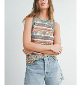 Geo Pattern Knit Top