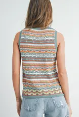 Geo Pattern Knit Top