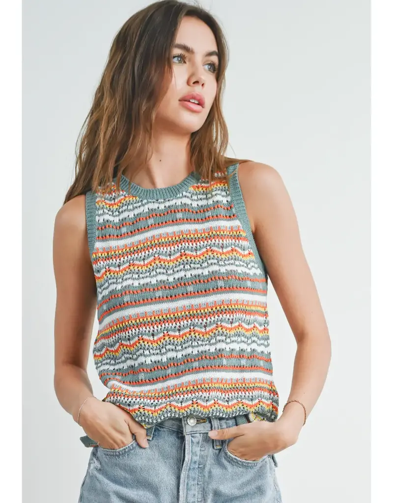 Geo Pattern Knit Top