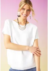 Carrigan Relaxed Short Sleeve Ribbed Top
