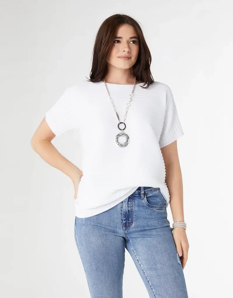 Carrigan Relaxed Short Sleeve Ribbed Top