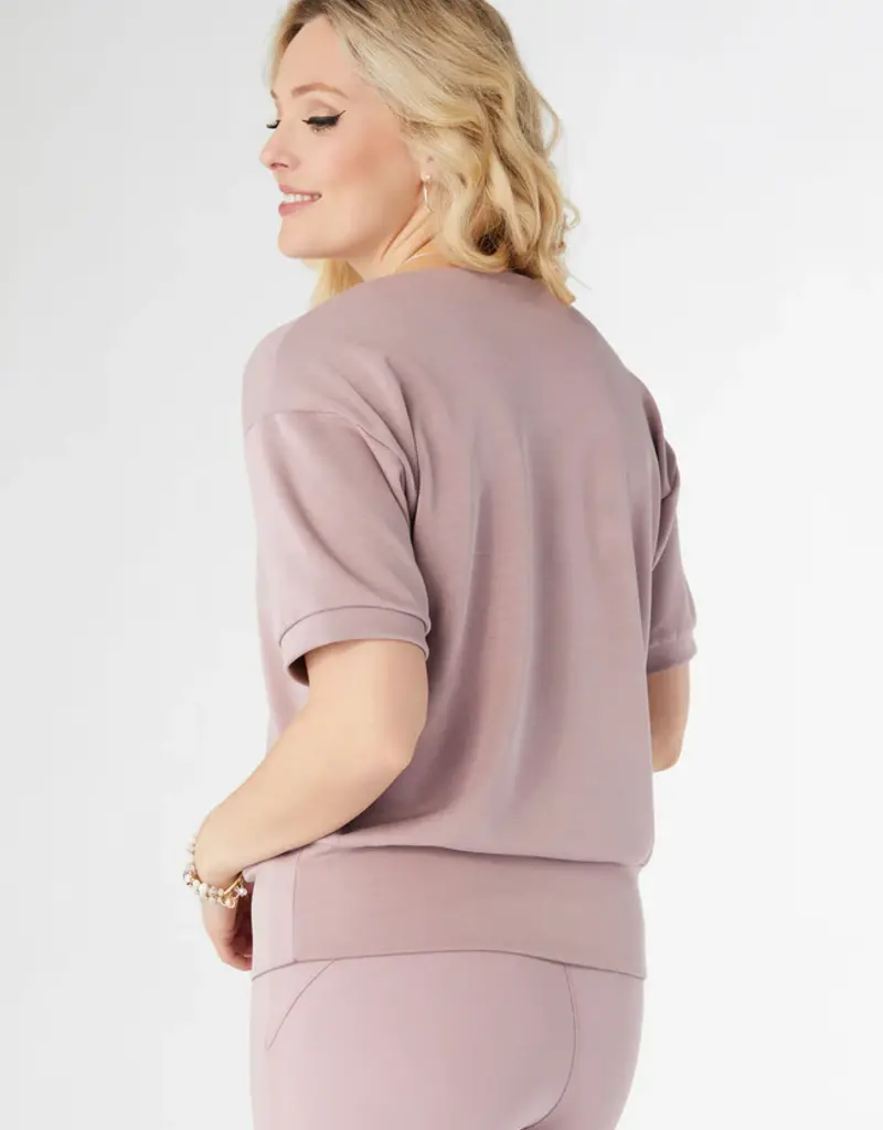 Hilarie V-Neck Short Sleeve Top