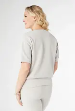 Hilarie V-Neck Short Sleeve Top
