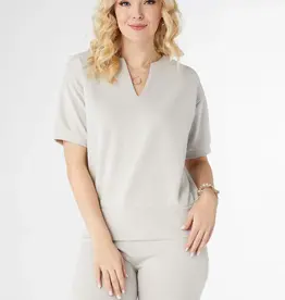 Hilarie V-Neck Short Sleeve Top