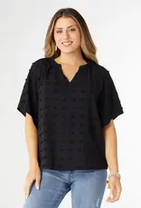 Stevie V-Neck Swiss Dot Top