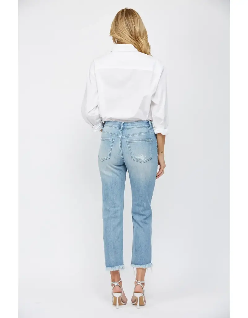 Mid Rise Cigarette Crop Jean
