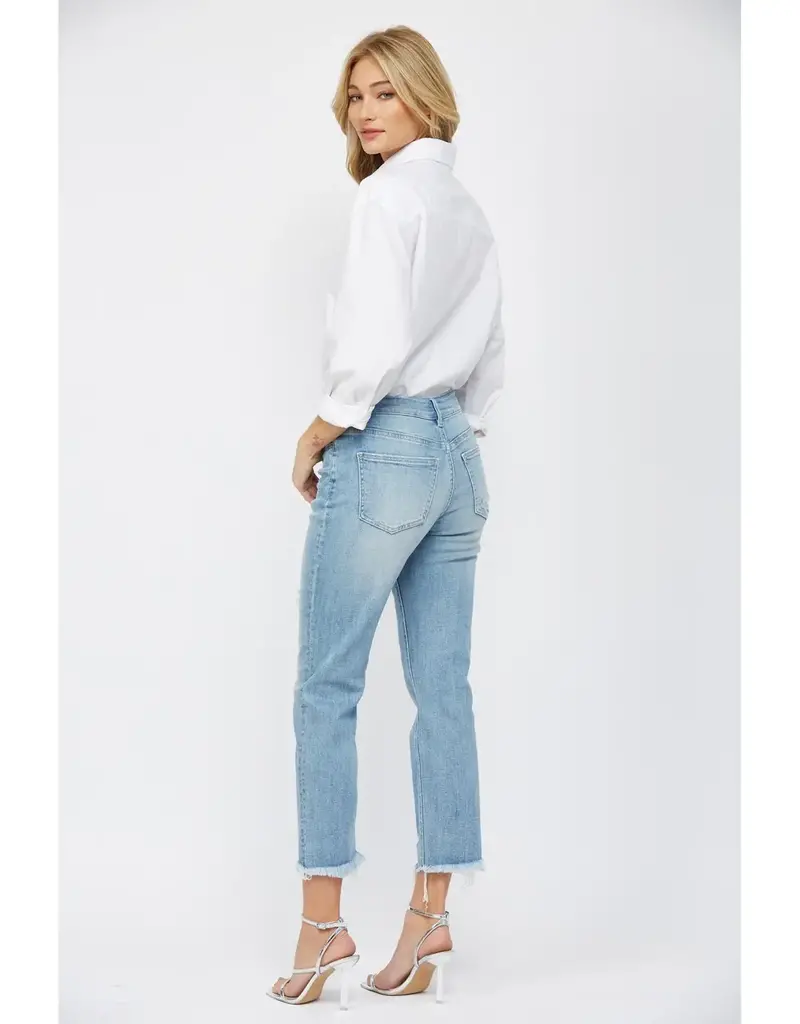 Mid Rise Cigarette Crop Jean