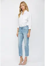 Mid Rise Cigarette Crop Jean