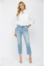 Mid Rise Cigarette Crop Jean