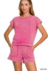 Washed Top & Short Set
