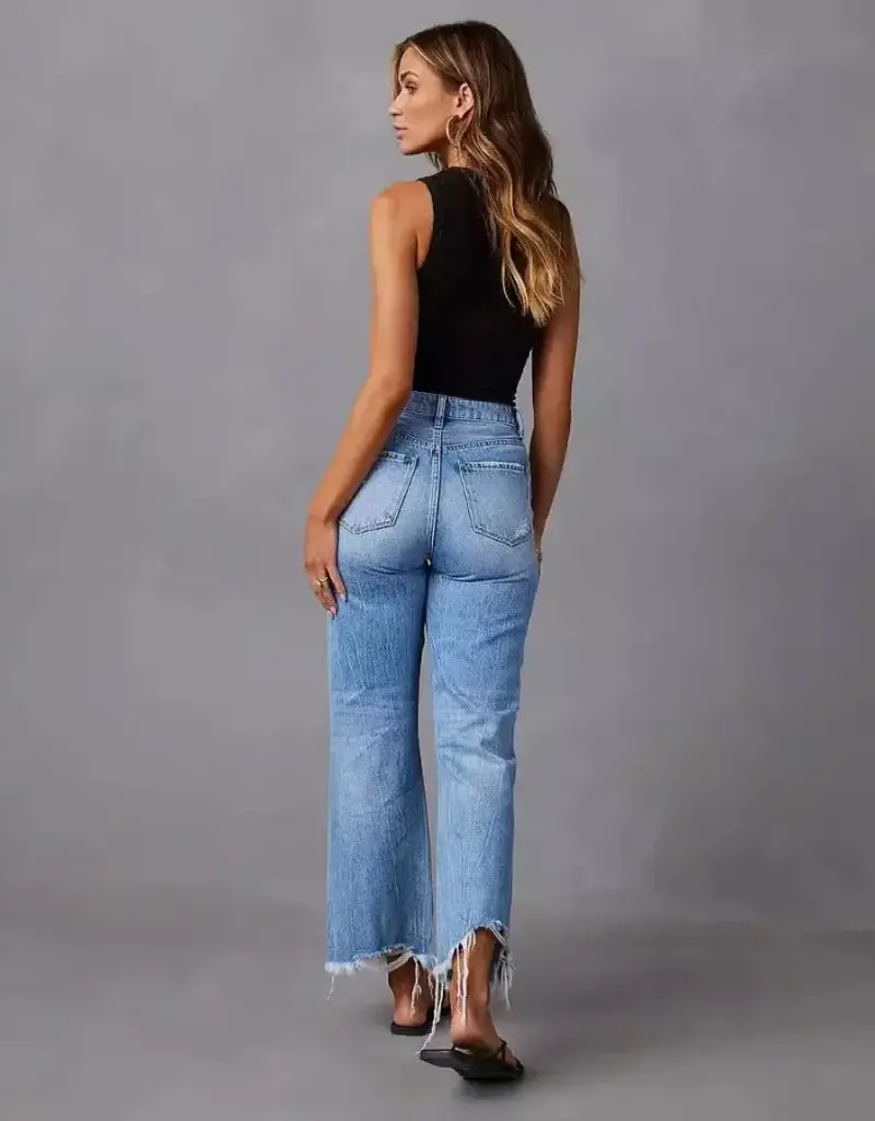 HR Distressed Knee & Hem Jean