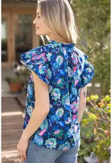 Paisley and Floral Woven Top