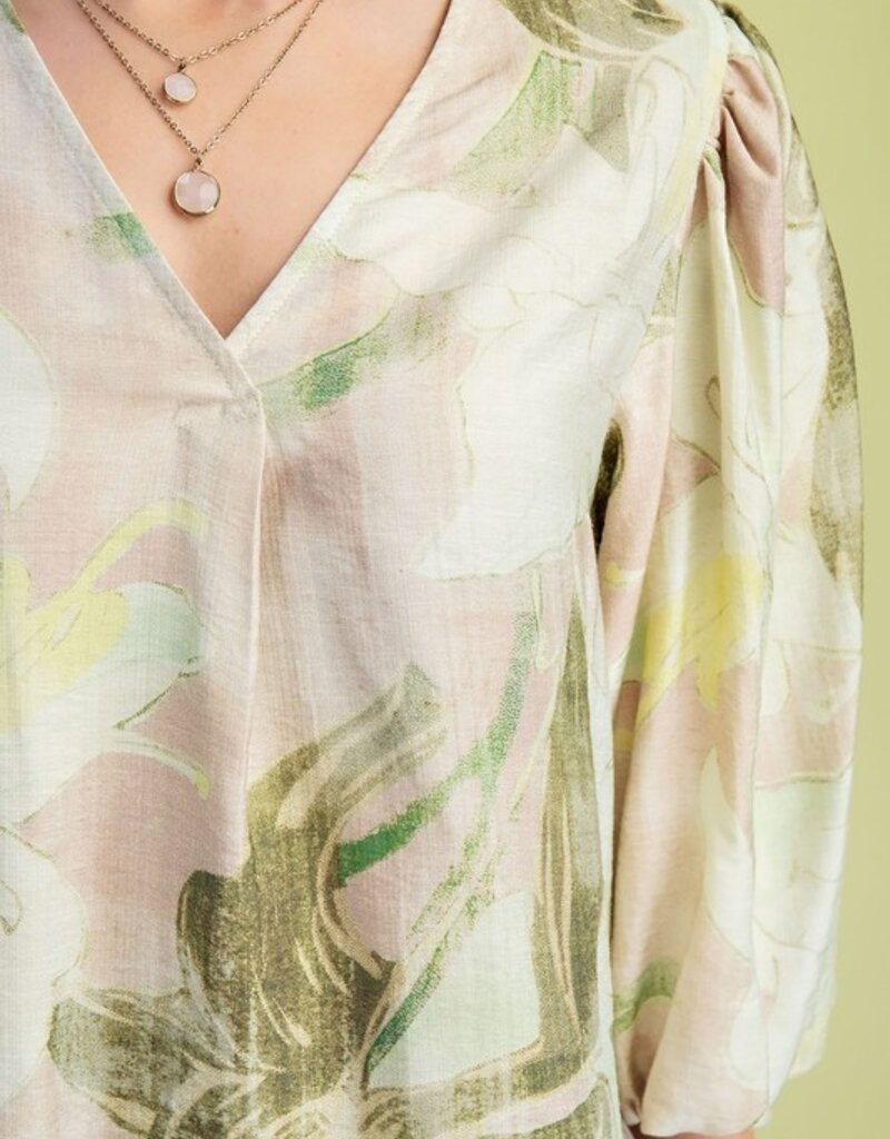 Lily Floral V-Neck Top